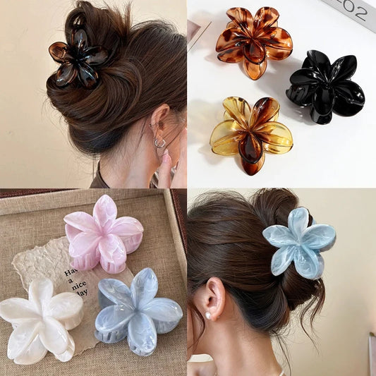 Gradient Flower Hair Claw